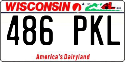WI license plate 486PKL