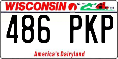 WI license plate 486PKP