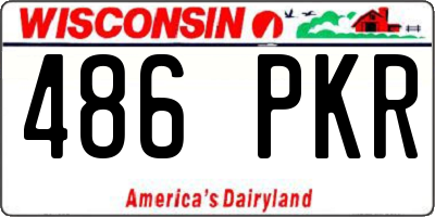 WI license plate 486PKR