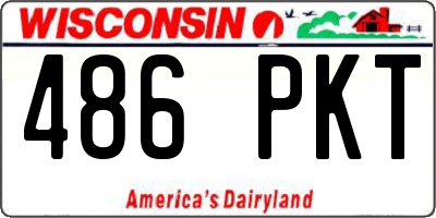 WI license plate 486PKT