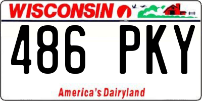 WI license plate 486PKY