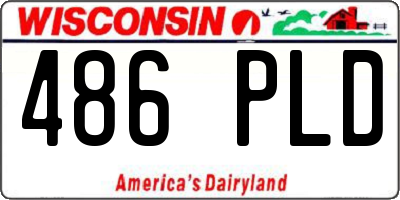 WI license plate 486PLD