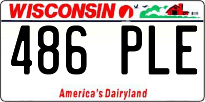 WI license plate 486PLE