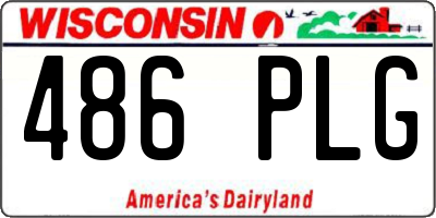 WI license plate 486PLG
