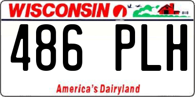 WI license plate 486PLH
