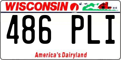 WI license plate 486PLI