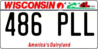 WI license plate 486PLL