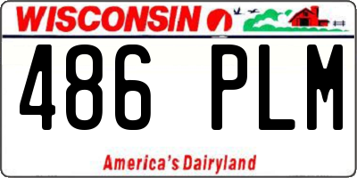 WI license plate 486PLM