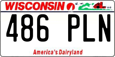 WI license plate 486PLN