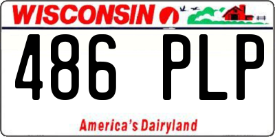 WI license plate 486PLP