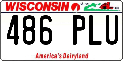 WI license plate 486PLU