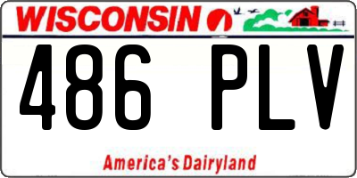 WI license plate 486PLV
