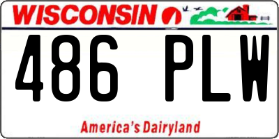 WI license plate 486PLW
