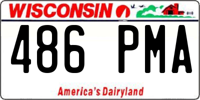 WI license plate 486PMA