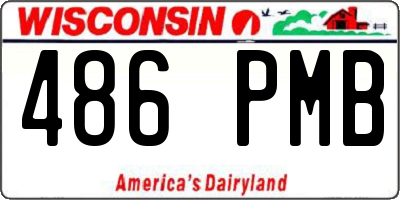 WI license plate 486PMB