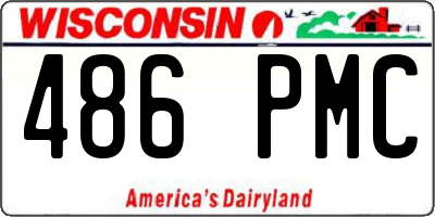 WI license plate 486PMC
