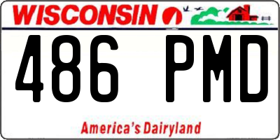 WI license plate 486PMD