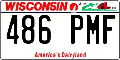 WI license plate 486PMF