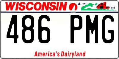 WI license plate 486PMG