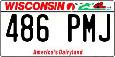 WI license plate 486PMJ