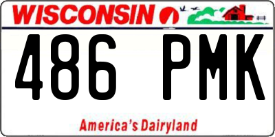 WI license plate 486PMK