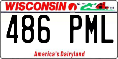 WI license plate 486PML