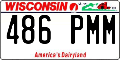 WI license plate 486PMM