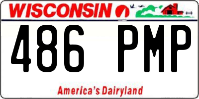 WI license plate 486PMP