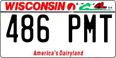 WI license plate 486PMT