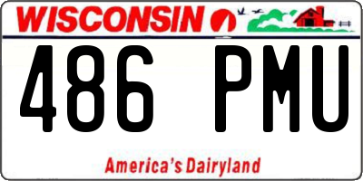 WI license plate 486PMU
