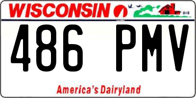 WI license plate 486PMV