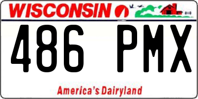 WI license plate 486PMX