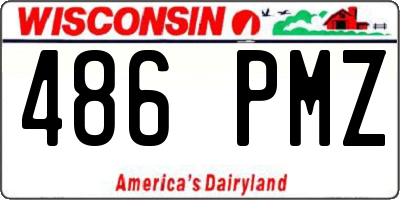 WI license plate 486PMZ