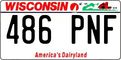 WI license plate 486PNF