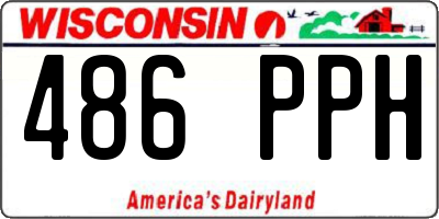 WI license plate 486PPH