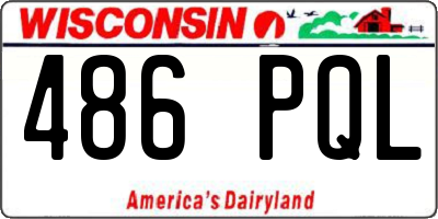 WI license plate 486PQL