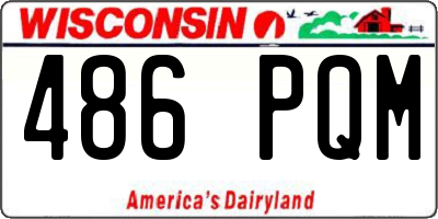 WI license plate 486PQM
