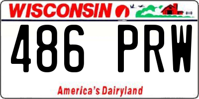WI license plate 486PRW