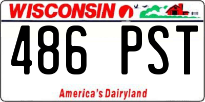 WI license plate 486PST