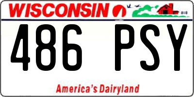 WI license plate 486PSY