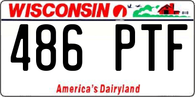 WI license plate 486PTF