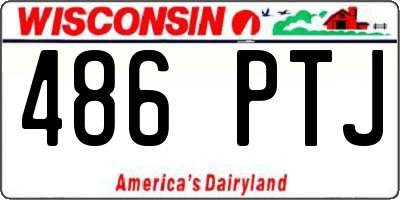WI license plate 486PTJ