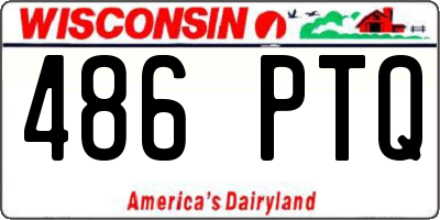 WI license plate 486PTQ