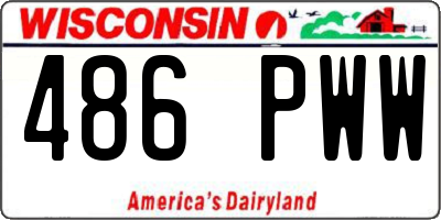 WI license plate 486PWW