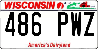 WI license plate 486PWZ