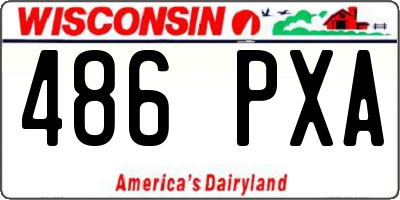 WI license plate 486PXA