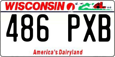 WI license plate 486PXB