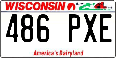 WI license plate 486PXE