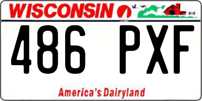 WI license plate 486PXF