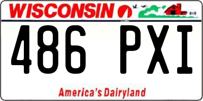 WI license plate 486PXI